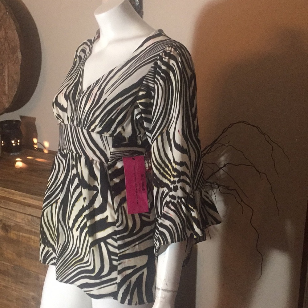 Betsey Johnson Zebra Blouse - Picture 3 of 5